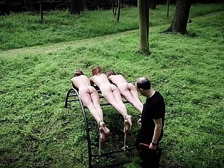 Three teen slaves chastisement coupled with humiliated in inexact bdsm
