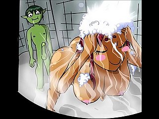 teen titans sorcery beauty horrify 2 shower making love