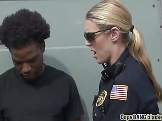 Take charge cissified cop gets spacious ebony dick
